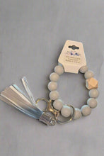 Load image into Gallery viewer, Silicone Beaded Keyring/Keychain Bracelet
