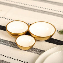 Load image into Gallery viewer, Gold White Cluster Bowls
