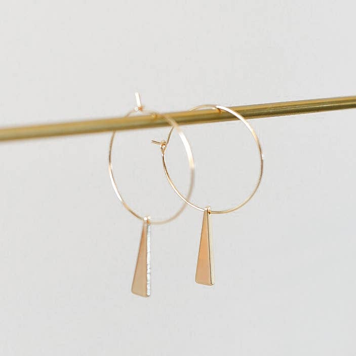 Rachael Gold Plated Hoop Earrings