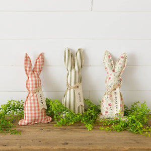 Colorful Fabric Bunnies