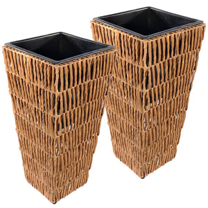 Hyacinth Poly-Wicker Planter