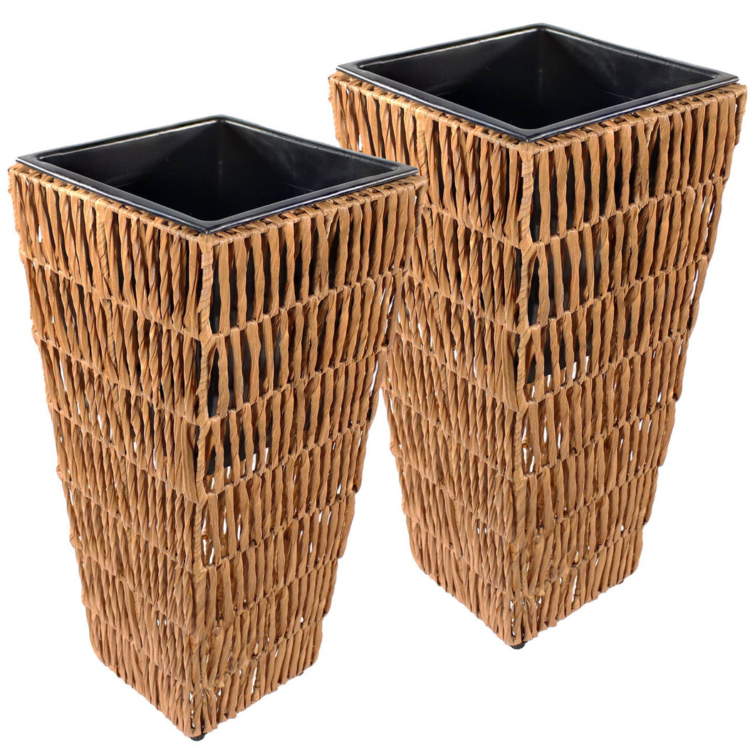 Hyacinth Poly-Wicker Planter
