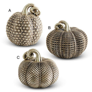 Antique Gold Textured Pumpkins