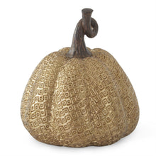 Load image into Gallery viewer, Gold Resin Maze Embossed Pumpkin
