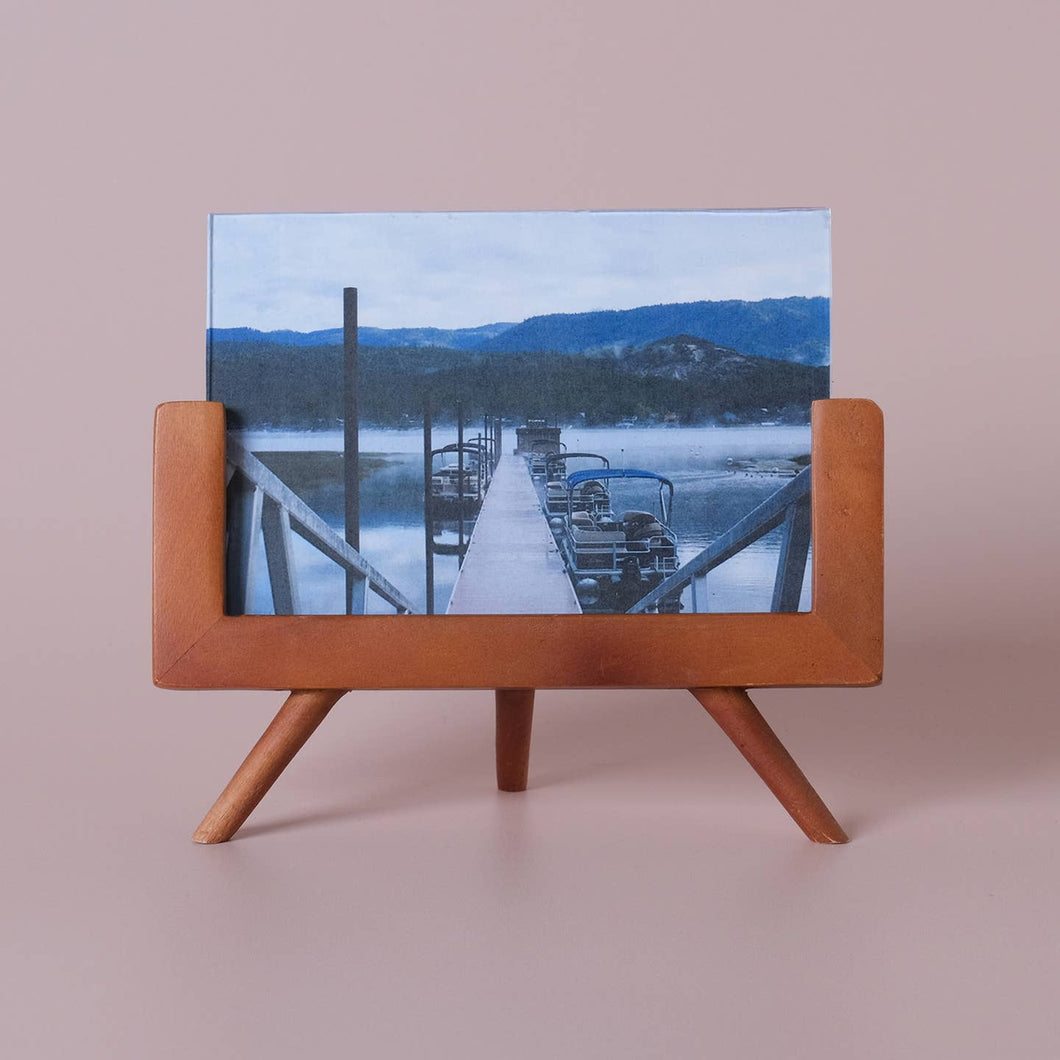 Legged Wood Photo Frame
