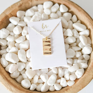 Loryn Wavy Bar Charm Necklace