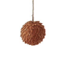 Load image into Gallery viewer, Mustard Petal Leaf Ball Ornament
