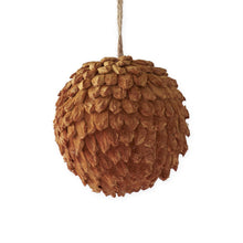 Load image into Gallery viewer, Mustard Petal Leaf Ball Ornament
