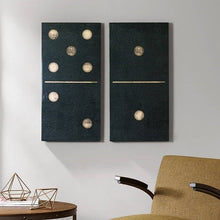 Load image into Gallery viewer, Black Gold Dominos Wall Decor Canvas Art
