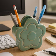 Load image into Gallery viewer, Ceramic Sculpted Flower Pencil Cup
