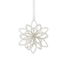 Load image into Gallery viewer, Glittered 3-Dimensional Snowflake Ornament
