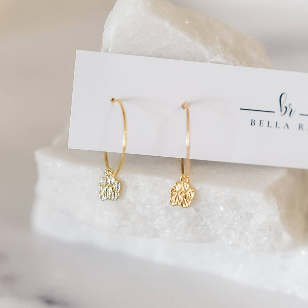 Bulldog Hoops 18k Gold Earrings