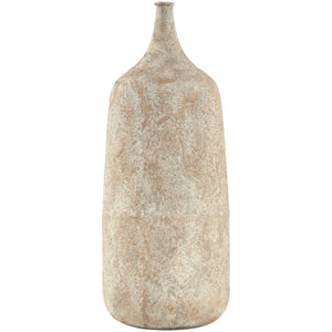 Rustic Beige Metal Vase