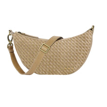 Load image into Gallery viewer, Paige Structured Suede Woven Crossbody

