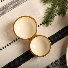 Load image into Gallery viewer, Gold White Cluster 2 Bowls
