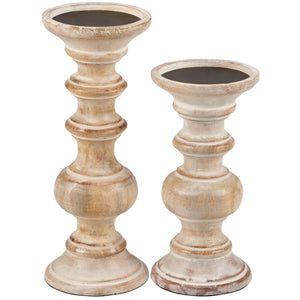Whitewash Candle Holder