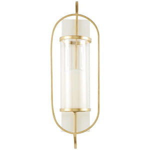 Gold Metal Oval Wall Sconce