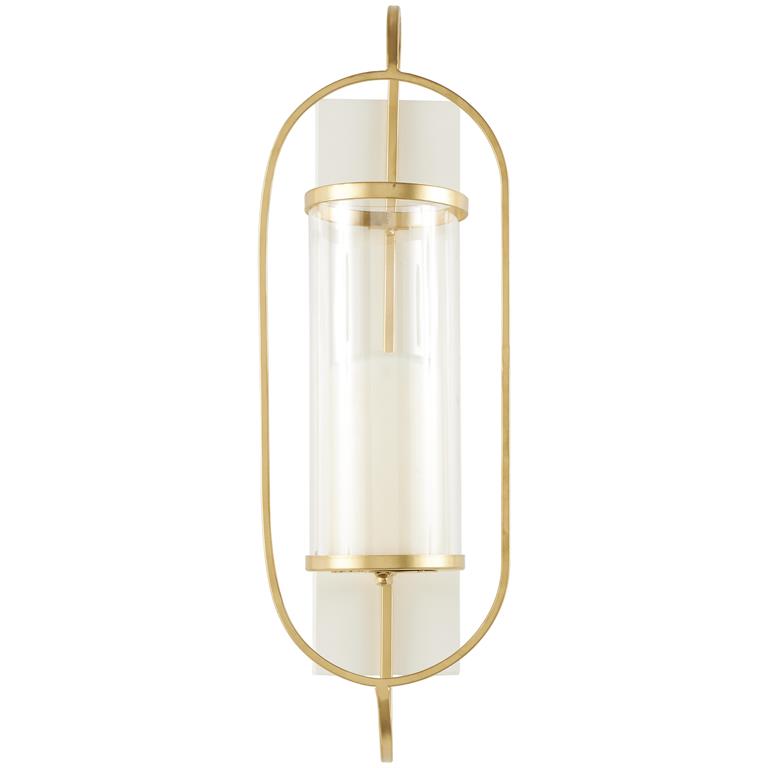 Gold Metal Oval Wall Sconce