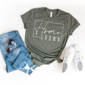 Home Grown Military Green Tee