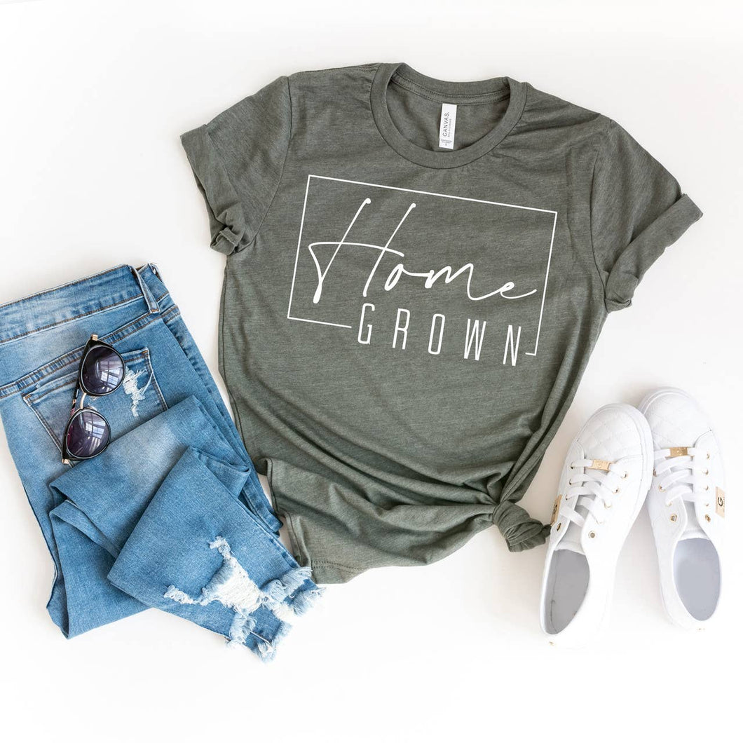 Home Grown Military Green Tee