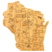 Load image into Gallery viewer, Destination Wisconsin Cutting Board with Engraved Artwork
