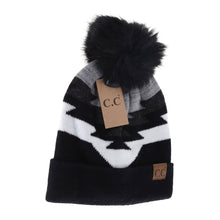 Load image into Gallery viewer, Aztec Natural Faux Fur Pom Hat
