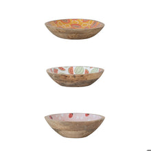 Load image into Gallery viewer, Enameled Fruit Print Bowls
