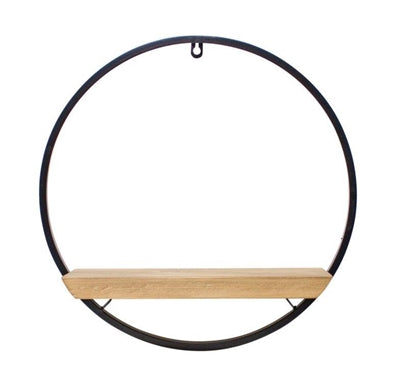 Iron & Wood Circle Shelf