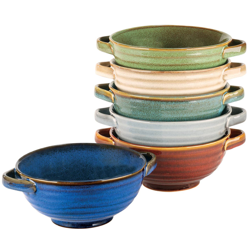 Reactive Glaze Soup Bowls