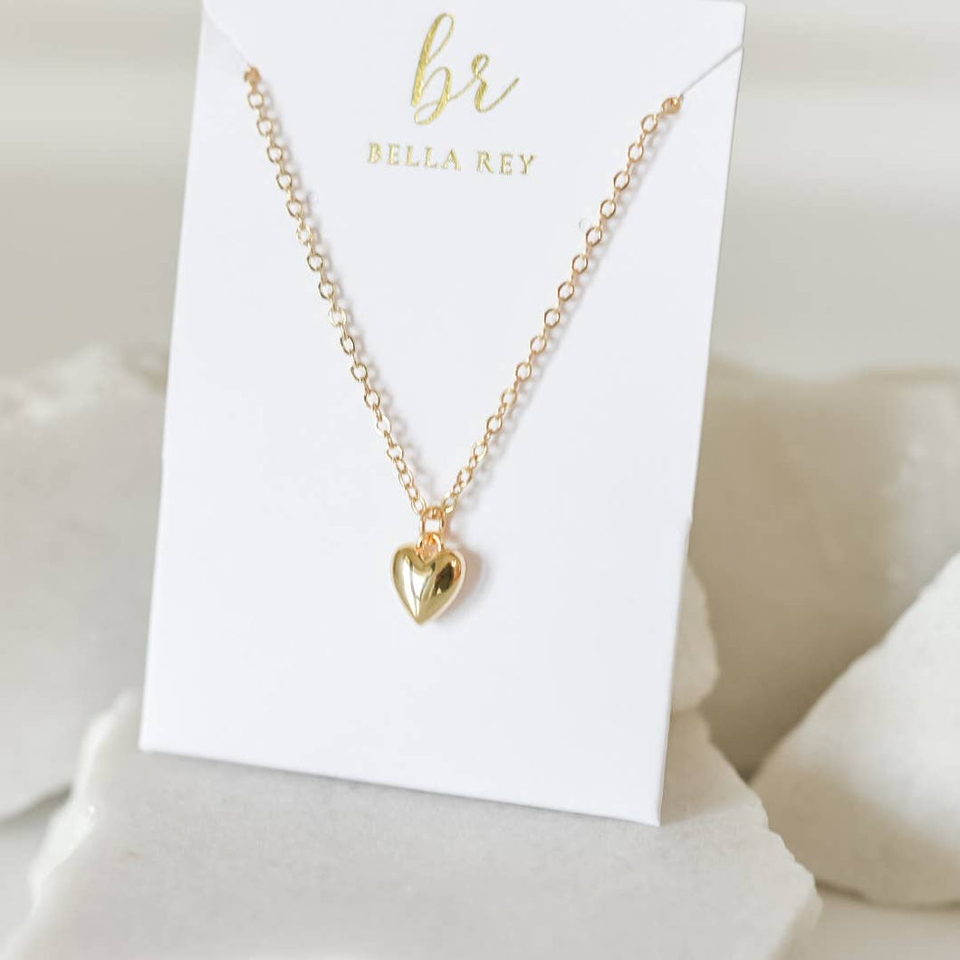 Blakely Dainty Bubble Heart Necklace