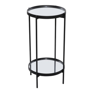 Contemporary Black Metal Accent Table