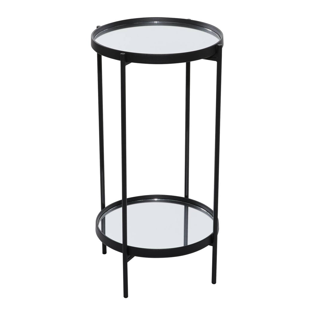 Contemporary Black Metal Accent Table