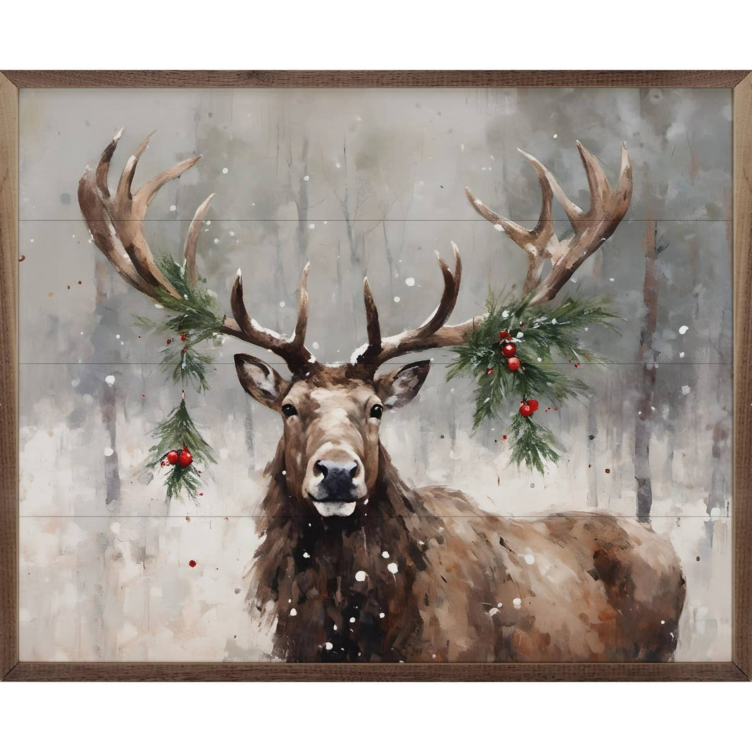 Holiday Caribou Wall Art