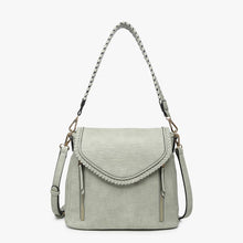 Load image into Gallery viewer, Lorelei Double Zip Whipstitch Trim Crossbody

