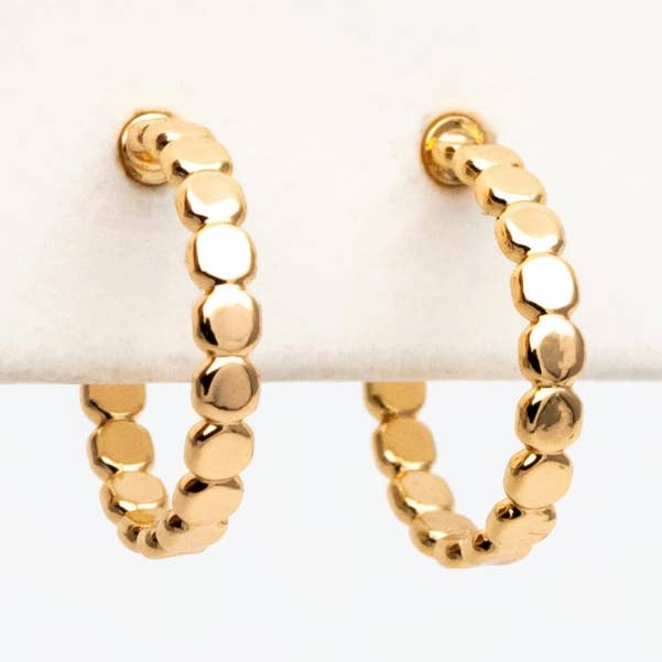 Ali Gold Plated Dainty Hoop Studs