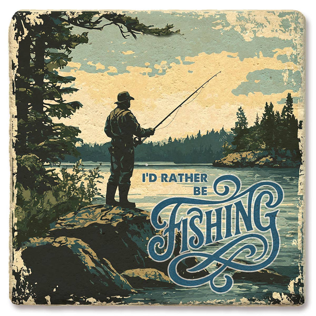 I'd Rather Be Fishing Coaster