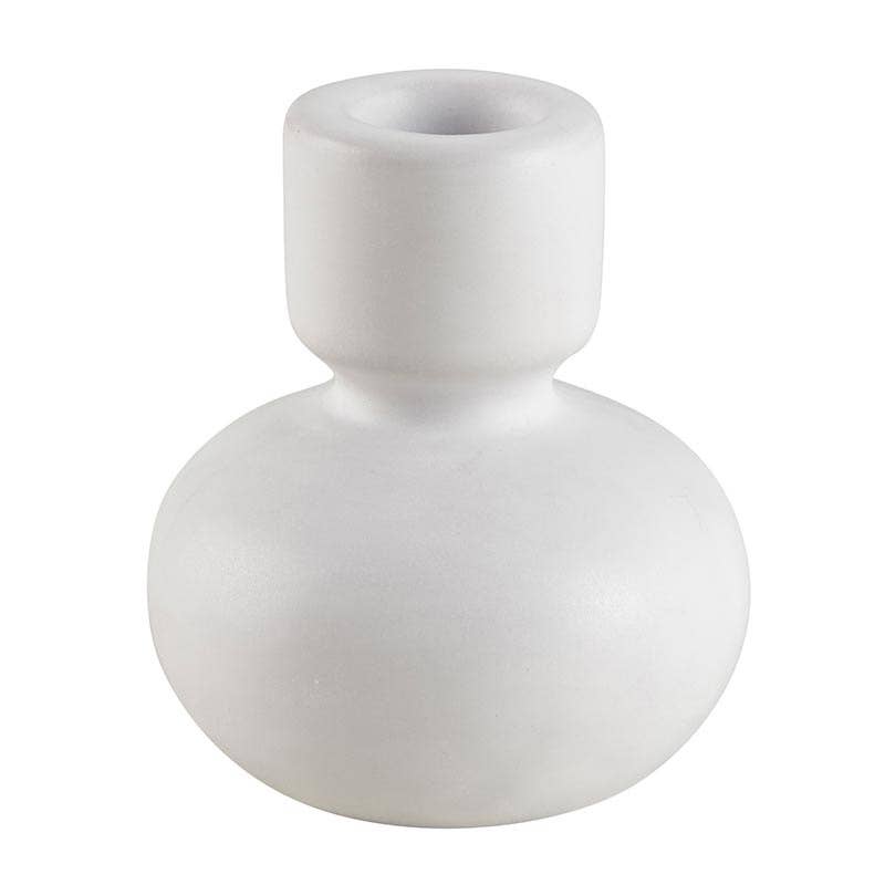 White Round Taper Candleholder