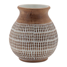 Load image into Gallery viewer, Brown &amp; White Ceramic Vases
