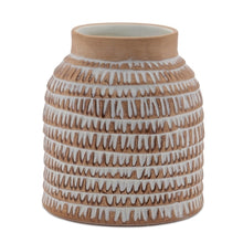 Load image into Gallery viewer, Brown &amp; White Ceramic Vases
