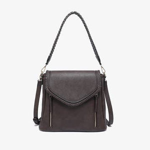 Lorelei Double Zip Whipstitch Trim Crossbody
