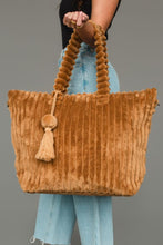 Load image into Gallery viewer, Velvet Ribbed Tote

