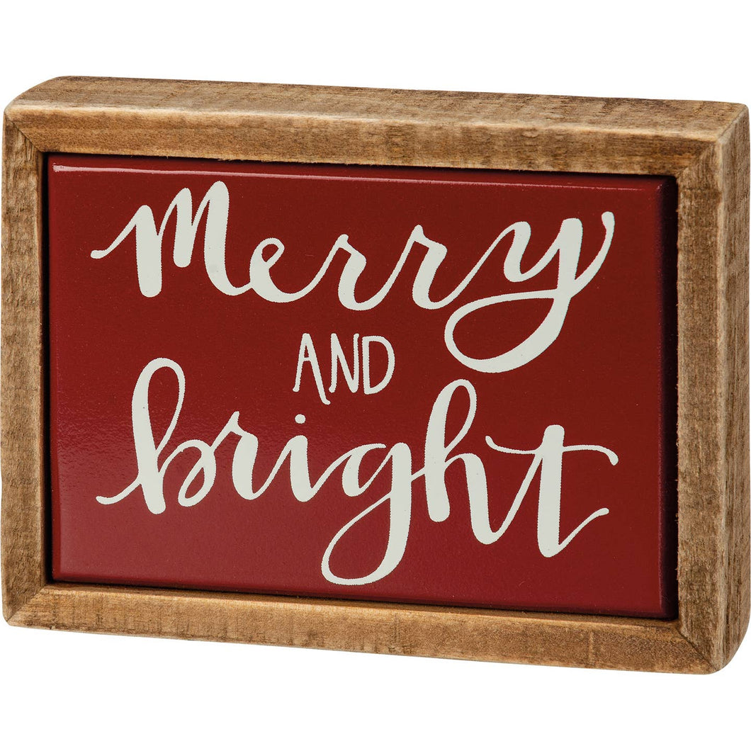 Merry and Bright Box Sign