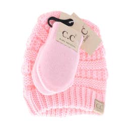 Baby Solid Hat with Mitten