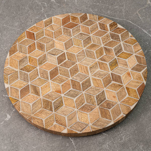 Eco Chic Round Wood Tray