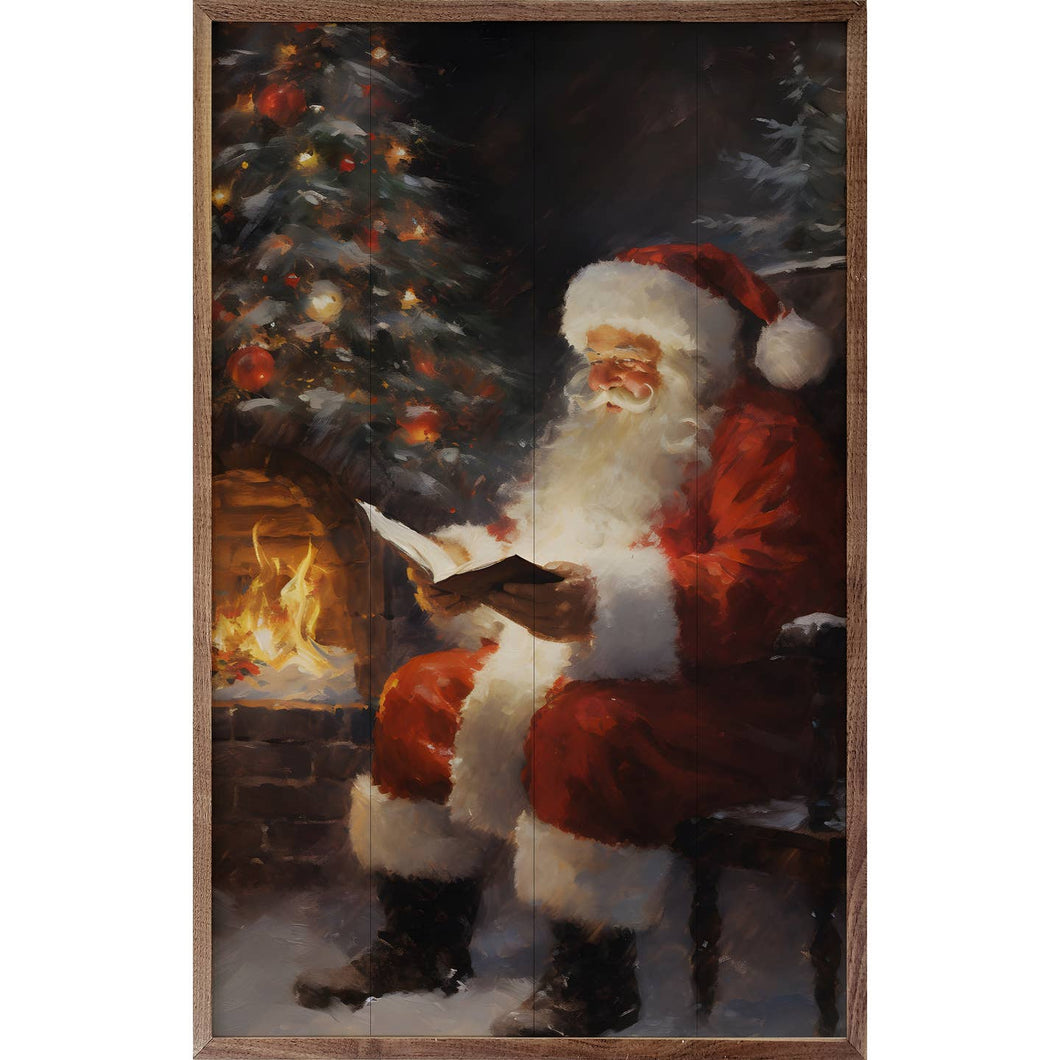 Reading By the Fire Wall Art