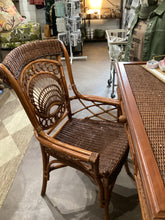 Load image into Gallery viewer, Rattan Brown One Drawer Desk with Matching Chair
