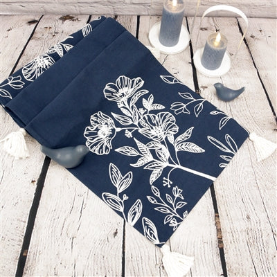 Indigo and Wildflowers Table Runner