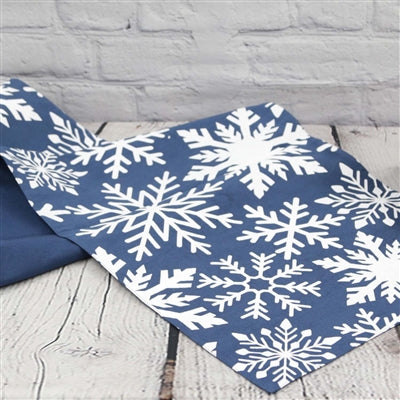 Blue Snowflake Table Runner