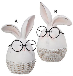 Bunny Egg w/Glasses