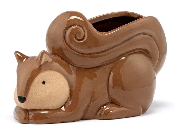 Kneeling Squirrel Planter